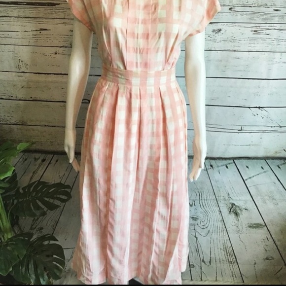 Pastel Pink Plaid Outfit VTG - Picture 7 of 7